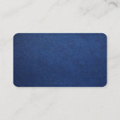 Blauleder | Gold-Metallring Visitenkarte (Rückseite)