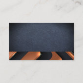 Blauleder | Metallischer Abstrakter Hintergrund Visitenkarte (Rückseite)