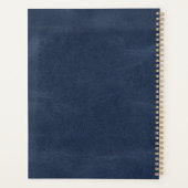 Blauleder mit Goldrahmen Planer (Rückseite)