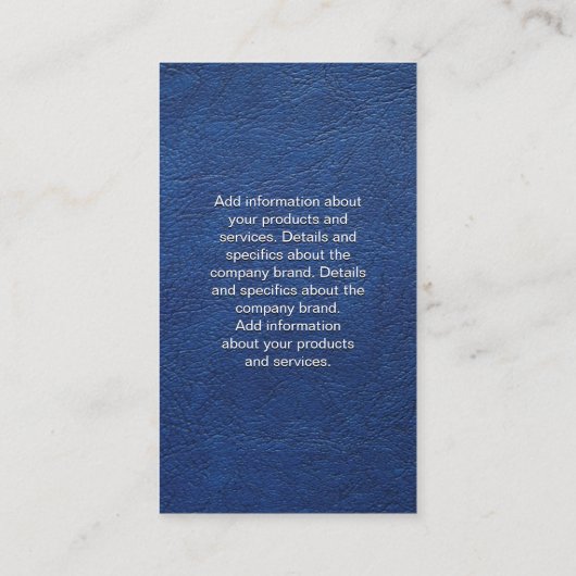 Blauleder | Monogramm Visitenkarte (Rückseite)