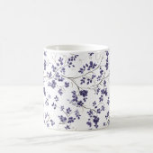 Blauleder-Muster Kaffeemaschine Tasse (Mittel)