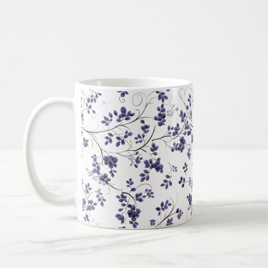 Blauleder-Muster Kaffeemaschine Tasse (Links)