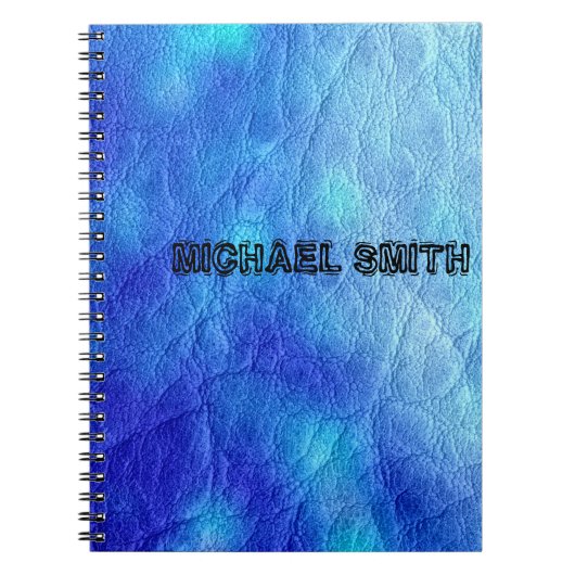 Blauleder Notizblock (Vorderseite)