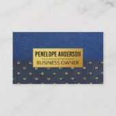 Blauleder | Polstermaterial Visitenkarte (Vorderseite)