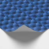 Blauledertextur: Luxuriöser Hintergrund Geschenkpapier (Ecke)