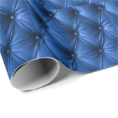 Blauledertextur: Luxuriöser Hintergrund Geschenkpapier (Rolleneckpunkt)