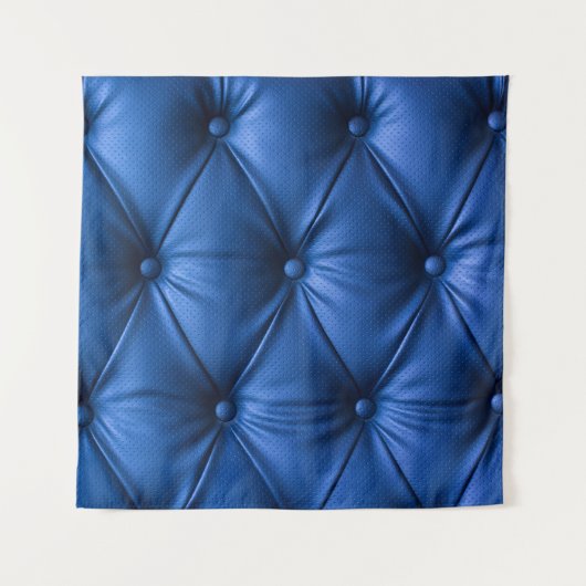 Blauledertextur: Luxuriöser Hintergrund Wandteppich (Vorderseite)