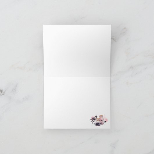 Blauleng Cauldron "bubbling over" Halloween Dankeskarte (Innenseite)