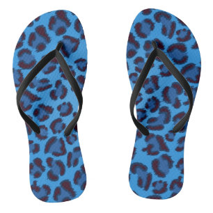Blauleopartextur Badesandalen