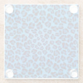 Blauleopartextur Glasuntersetzer (Rückseite)
