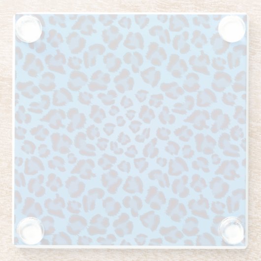 Blauleopartextur Glasuntersetzer (Rückseite)