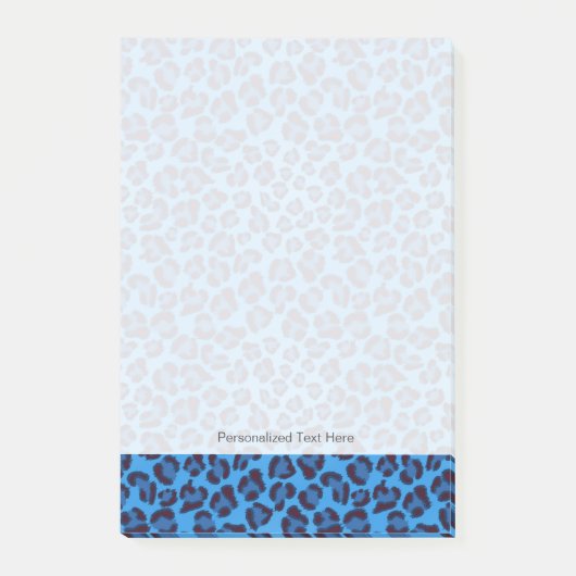 Blauleopartextur Post-it Klebezettel (Vorderseite)