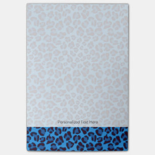 Blauleopartextur Post-it Klebezettel