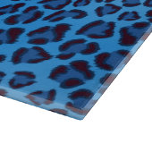 Blauleopartextur Schneidebrett (Ecke)