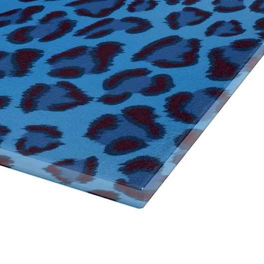 Blauleopartextur Schneidebrett (Ecke)