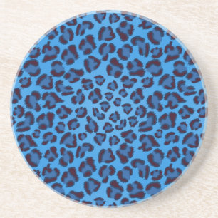 Blauleopartextur Untersetzer