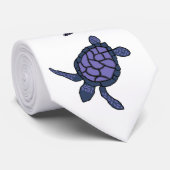 Bläulich-lila Honu Krawatte (Gerollt)