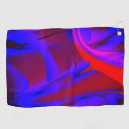 Bläulich zugeschnittene digitale Farbvergrößerung Golfhandtuch