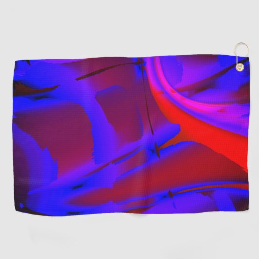 Bläulich zugeschnittene digitale Farbvergrößerung Golfhandtuch (Horizontal)