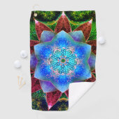 Bläuliche Blume Golfhandtuch (Insitu)