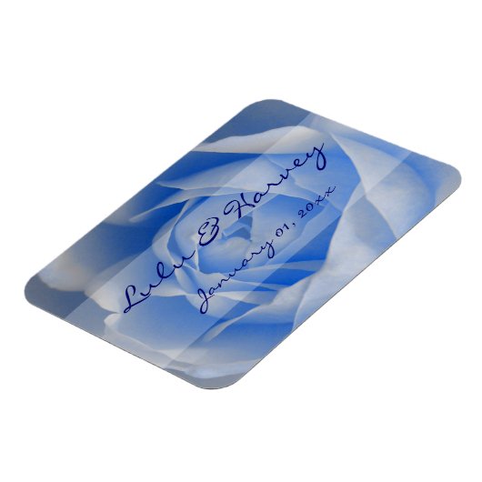 Bläuliche Rose Magnet (Linke Seite)