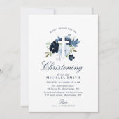 bläuliche Taufe Einladung (Vorderseite)