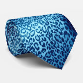 Bläulicher Leopard Krawatte (Gerollt)
