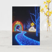 Blaulichtweg-Weihnachtskarte Karte (Gelbe Blume)