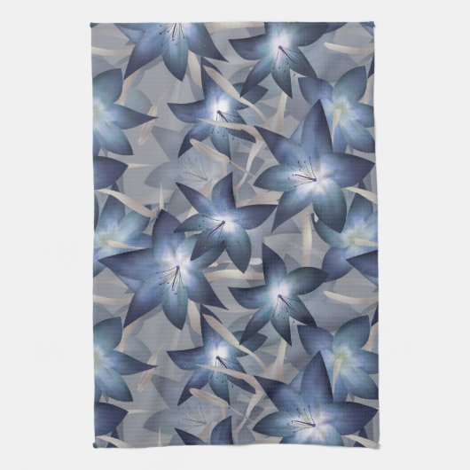 Blaulilie Geschirrtuch (Vertikal)