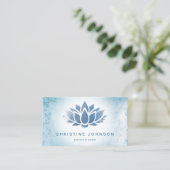 Blaulotus-Blume Visitenkarte (Stehend Vorderseite)