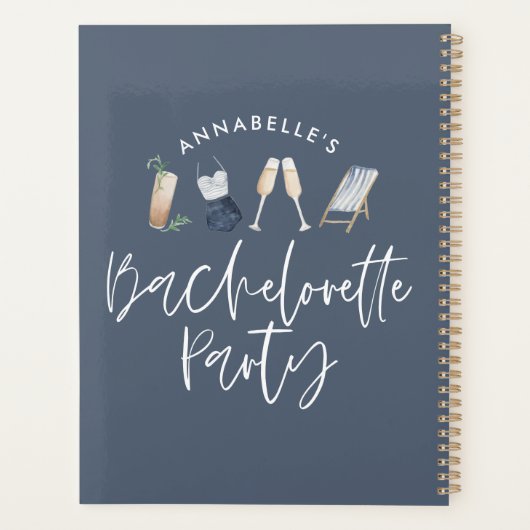 Blaumädchen - Moderne Drinks Brautparty Planer (Rückseite)