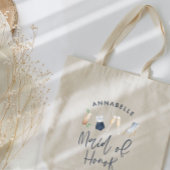 Blaumädchenhafte moderne Cocktail-Script-Trauzeugi Tragetasche