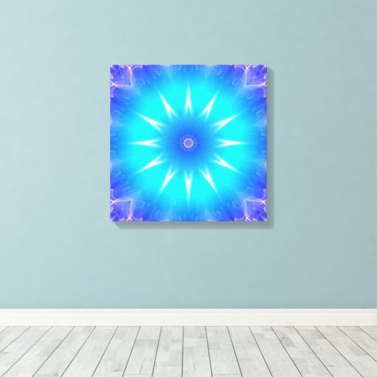 Blaumandala Leinwanddruck (Insitu (Holzboden))
