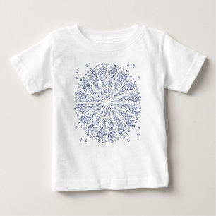 Blaumandala-Muster Baby T-shirt