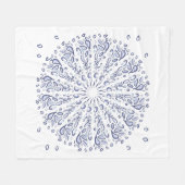 Blaumandala-Muster Fleecedecke (Vorderseite (Horizontal))