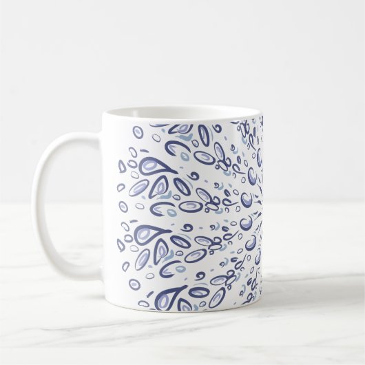 Blaumandala-Muster Kaffeetasse (Links)