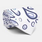 Blaumandala-Muster Krawatte (Gerollt)