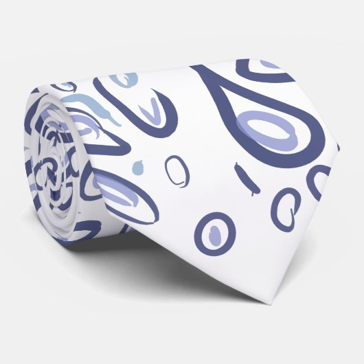 Blaumandala-Muster Krawatte (Gerollt)