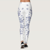 Blaumandala-Muster Leggings (Rückseite)