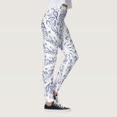 Blaumandala-Muster Leggings (Rechts)