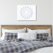 Blaumandala-Muster Leinwanddruck (Insitu (Schlafzimmer))