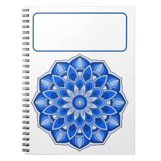 Blaumandala Notizblock (Vorderseite)