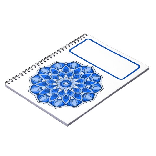 Blaumandala Notizblock (Linke Seite)