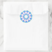 Blaumandala Runder Aufkleber (Tasche)