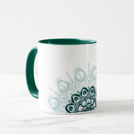 Blaumandala Tasse (Vorderseite Links)