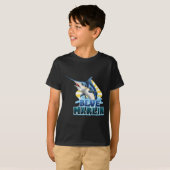 Blaumarlin-Fischhemd mit Kartonzeichen T-Shirt (Vorne ganz)