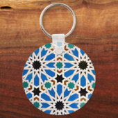 Blaumarokkanischer Mosaik-Schlüsselanhänger Schlüsselanhänger (Vorderseite)