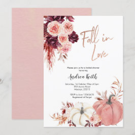 Blaumarsala Fall in Liebe Kürbis Brautparty Einladung