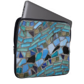 Blaumeer-Glas-Mosaik Laptopschutzhülle (Vorne Rechts)