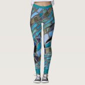 Blaumeer-Glas-Mosaik Leggings (Vorderseite)